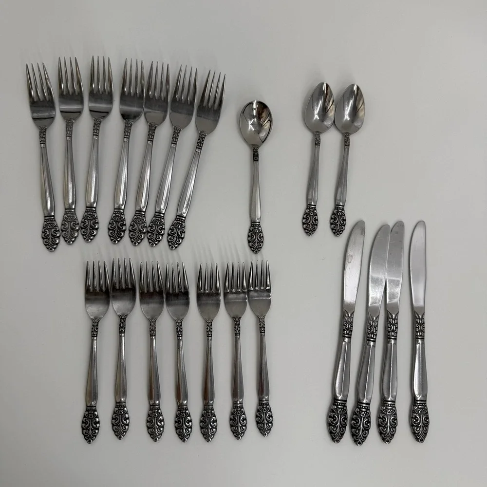 Lot of (22) Vintage United Silver Co. Stainless Japan Flatware Partial Set